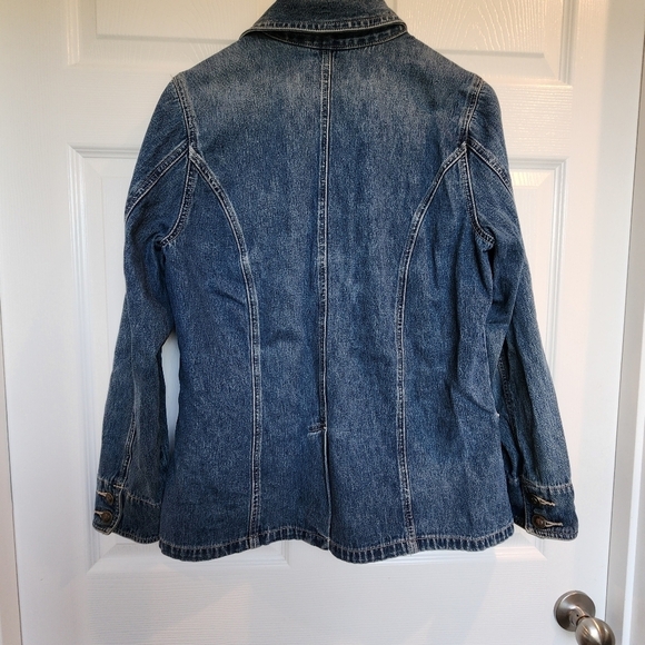Vintage Women's St John's Bay Denim Blazer Jean Jacket Size Medium - Picture 5 of 16